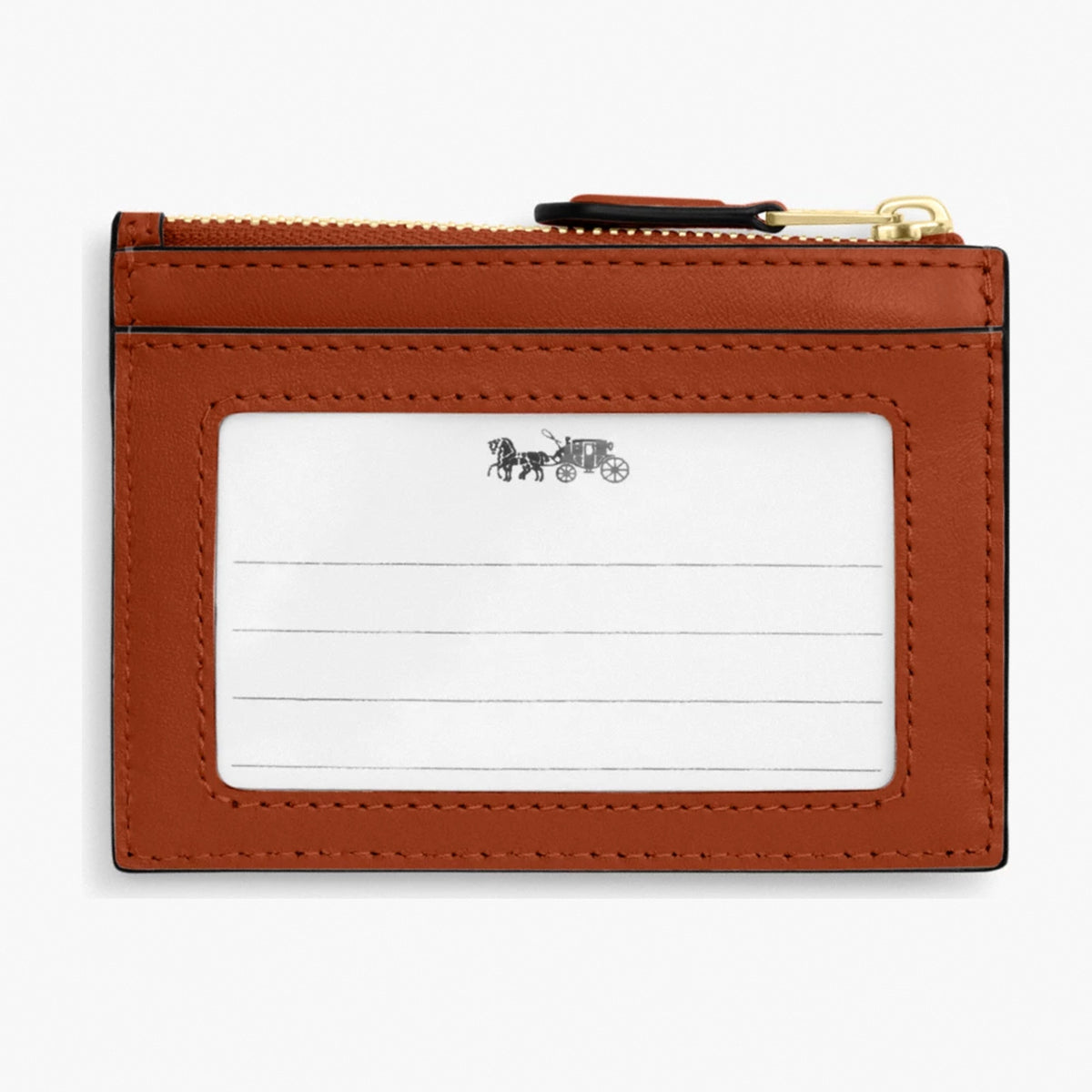 Coach Mini Skinny Id Case With Quilting - Gold/Cinnamon