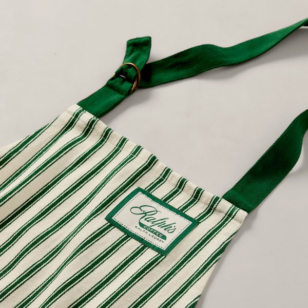 Ralph Lauren Home Ralph’s Coffee Striped Cotton Apron - White/Green