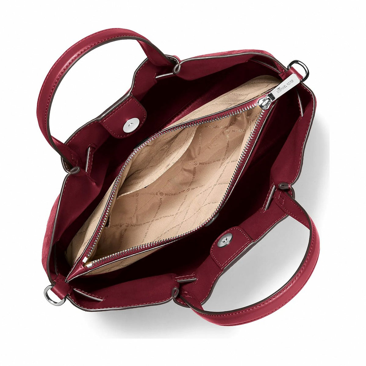 Michael Kors Carson Medium Satchel - MAROON