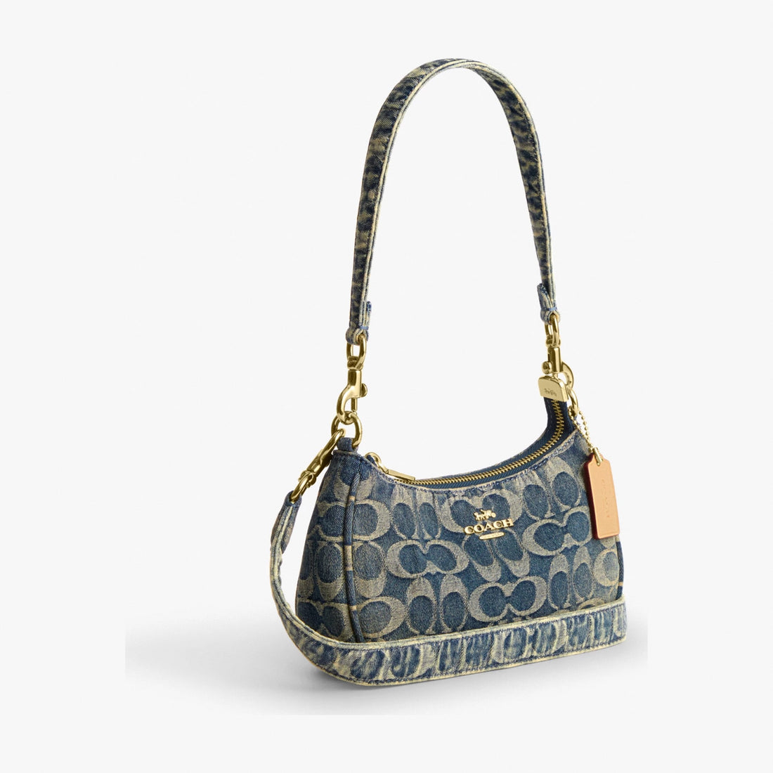 Coach Teri Mini Crossbody Bag In Signature Regenerative Cotton Denim - Gold/Denim