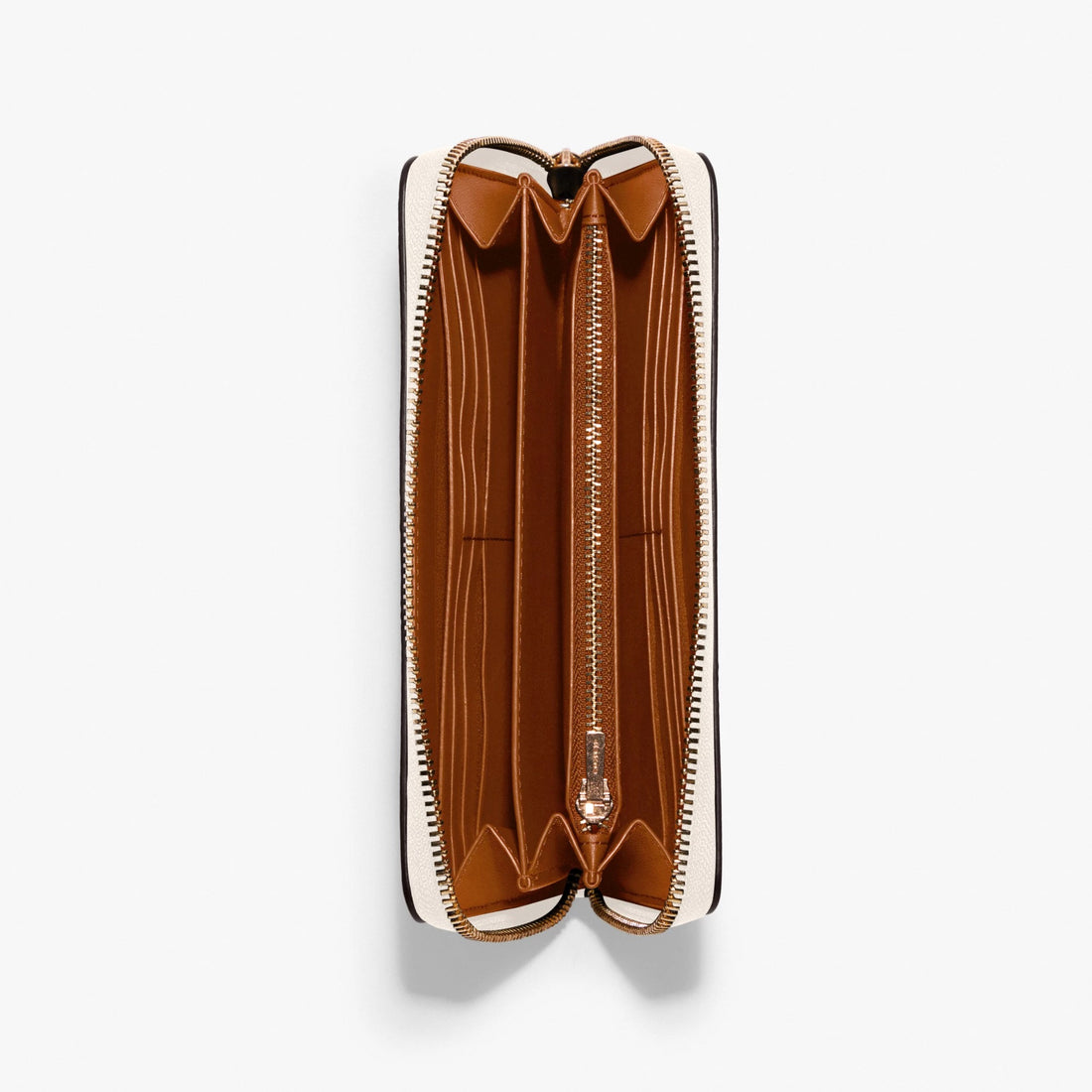 Coach Long Zip Around Wallet - Gold/Chalk