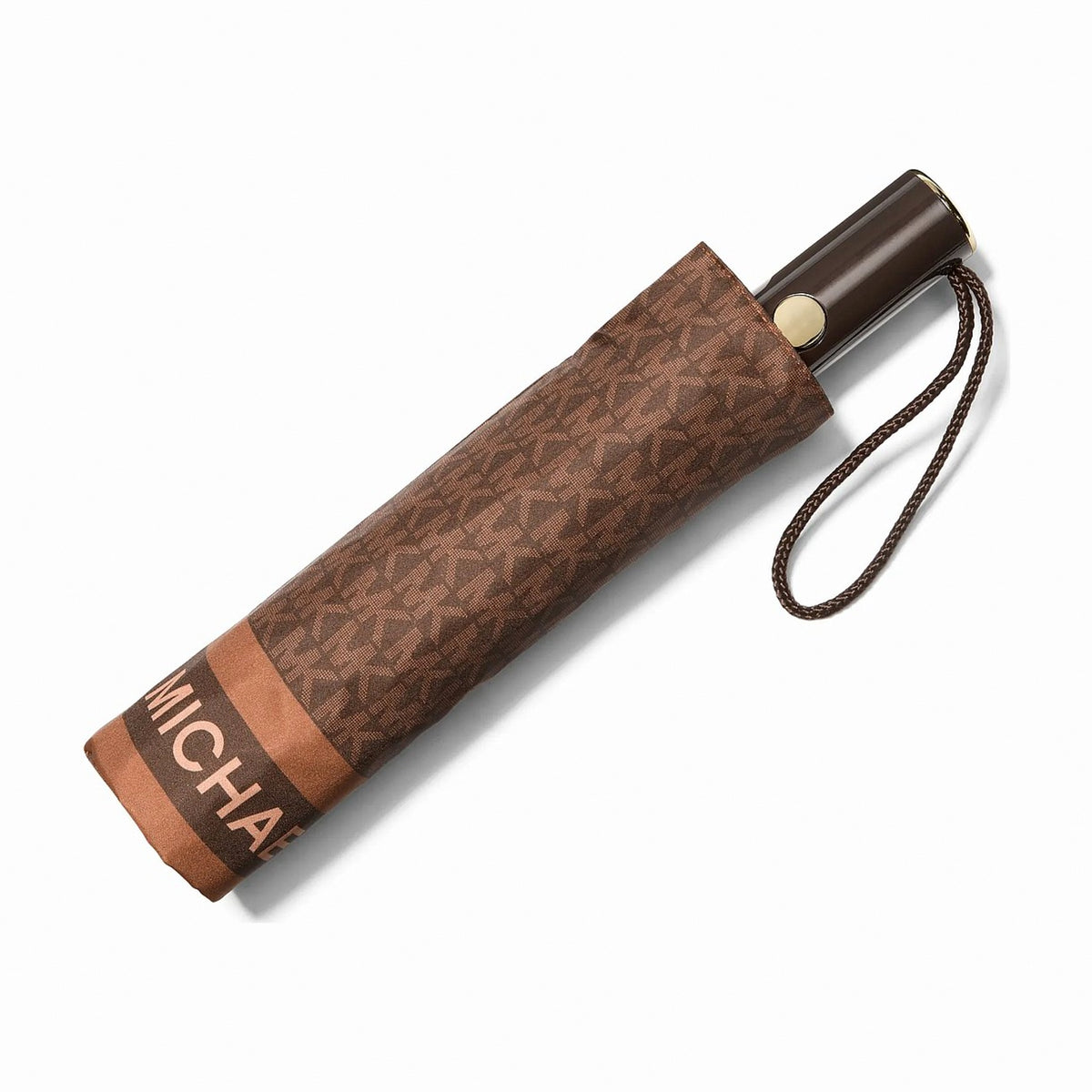 Michael Kors Logo Umbrella - BROWN