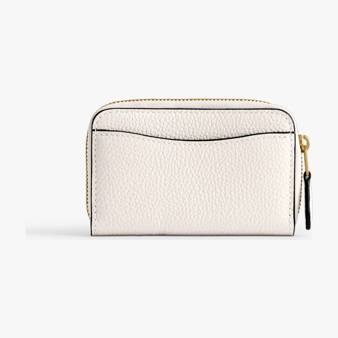 Coach Essential Small Zip Around Card Case - Brass/Chalk