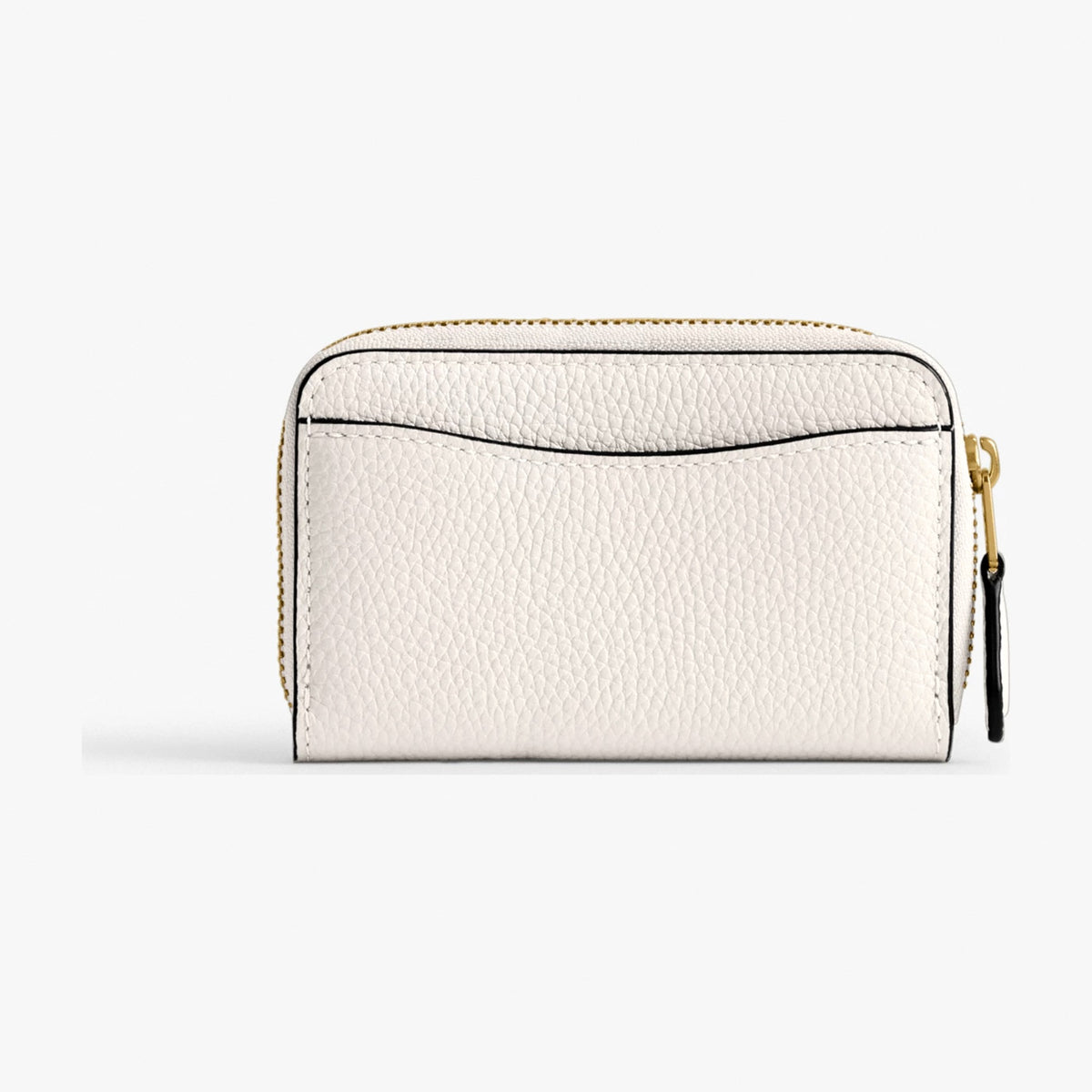Coach Essential Small Zip Around Card Case - Brass/Chalk