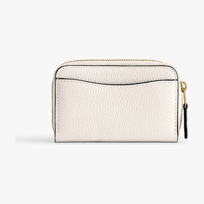 Coach Essential Small Zip Around Card Case - Brass/Chalk