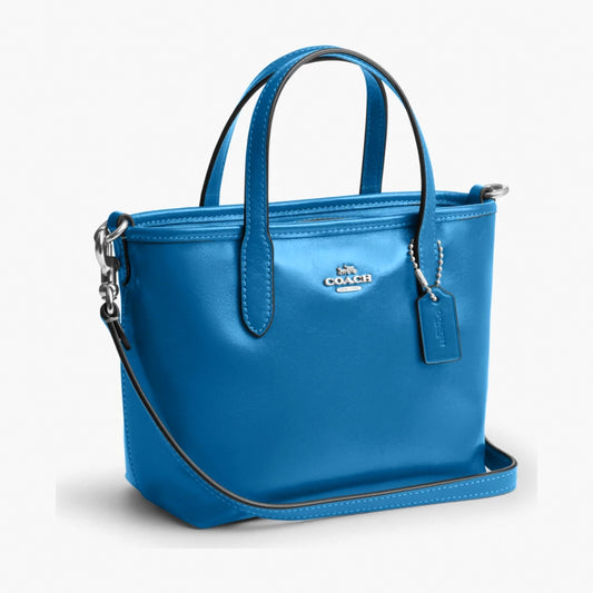 Coach City Mini Tote Bag - Silver/Blue Jay