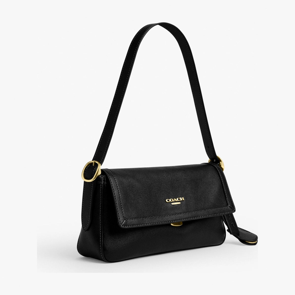 Coach Etta Small Flap Shoulder Bag - Gold/Black