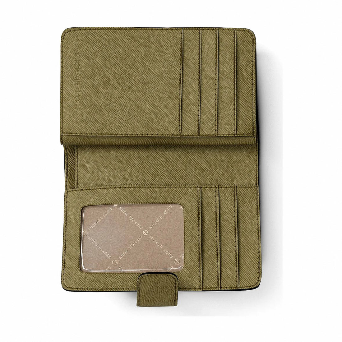 Michael Kors Medium Crossgrain Leather Wallet - OREGANO