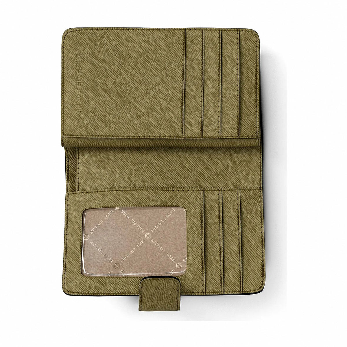 Michael Kors Medium Crossgrain Leather Wallet - OREGANO