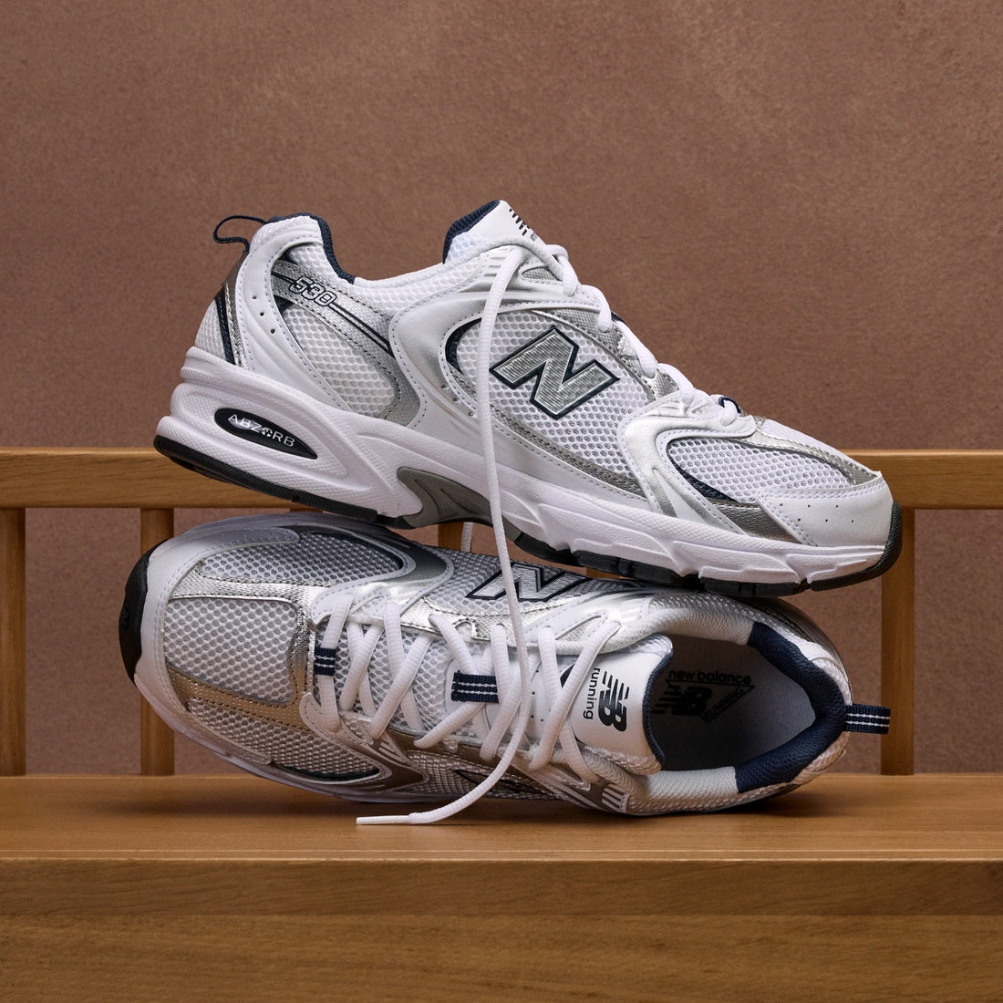 New Balance 530 - WHITE with NATURAL INDIGO