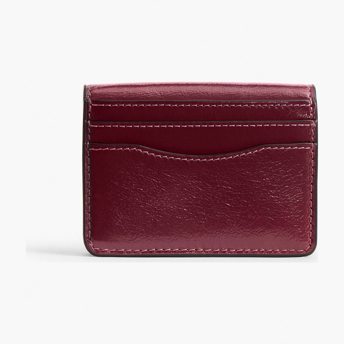 Coach Tabby Card Case - Brass/Dark Cherry