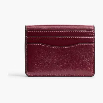 Coach Tabby Card Case - Brass/Dark Cherry