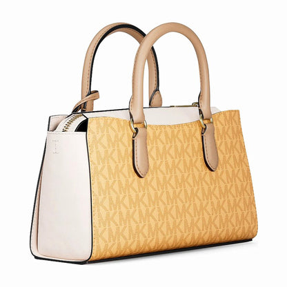 Michael Kors Arden Small Color-Block Signature Logo Messenger Bag - HONEYWHEAT MULTI