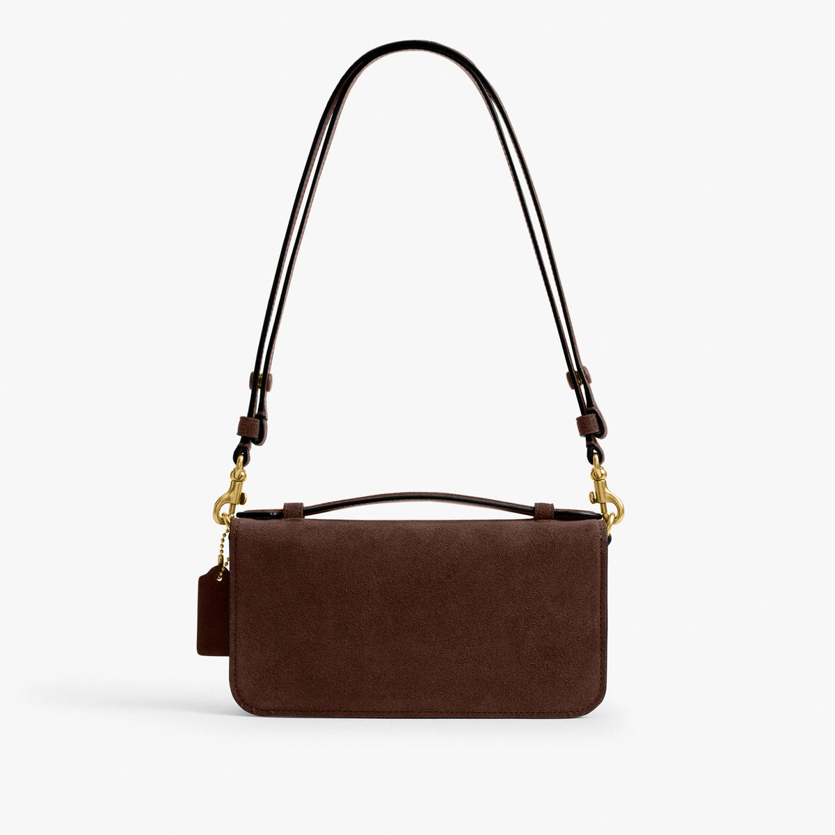 Coach New York Elora Top Handle Crossbody Bag - Brass/Dark Chocolate