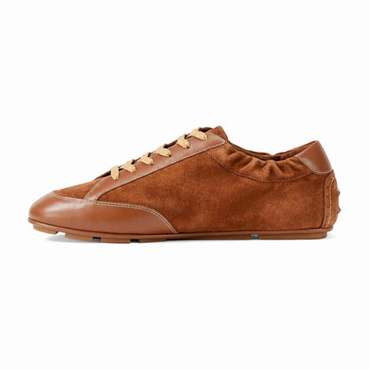 Michael Kors Susie Suede and Leather Trainer - LUGGAGE