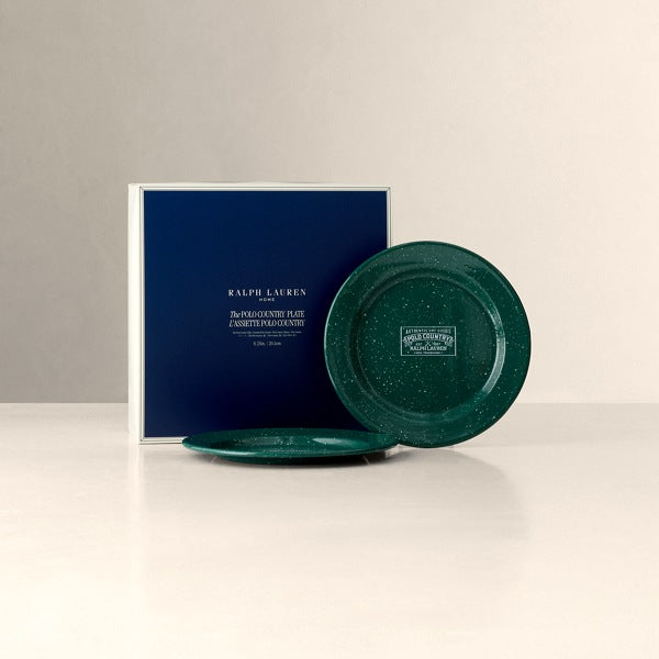 Ralph Lauren Home Polo Country Outdoor Plate Gift Set - Green/white