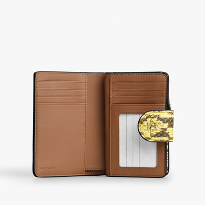 Coach Medium Corner Zip Wallet - Gold/Yellow