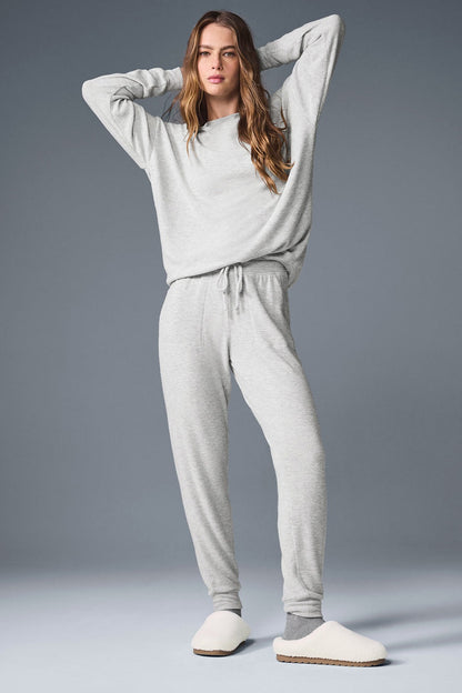 Alo Yoga Soho Pullover - Athletic Heather Grey