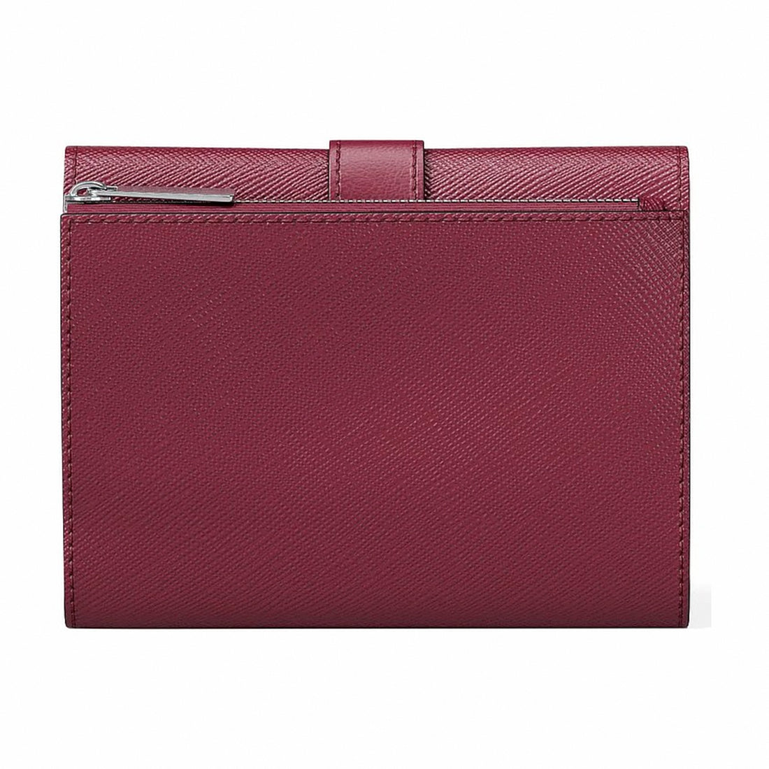 Michael Kors Greenwich Medium Leather Trifold Wallet - MAROON