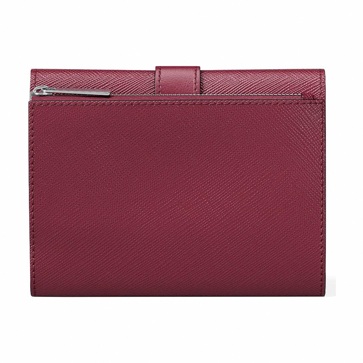 Michael Kors Greenwich Medium Leather Trifold Wallet - MAROON