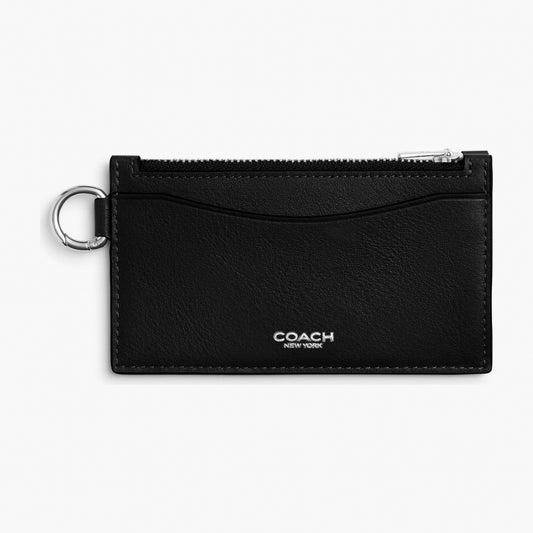 Coach Zip Card Case - Black