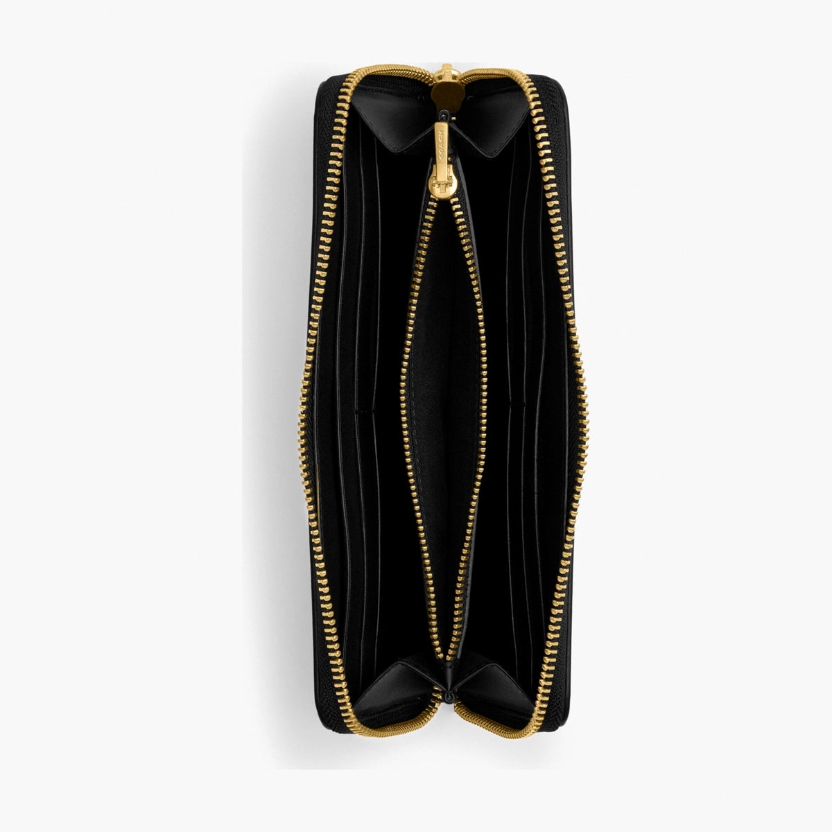 Coach Essential Slim Accordion Zip Wallet - Brass/Black