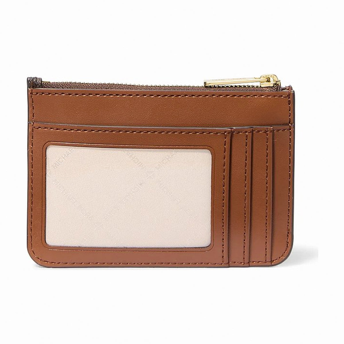 Michael Kors Jet Set Travel Small Signature Logo Coin Purse - BROWN