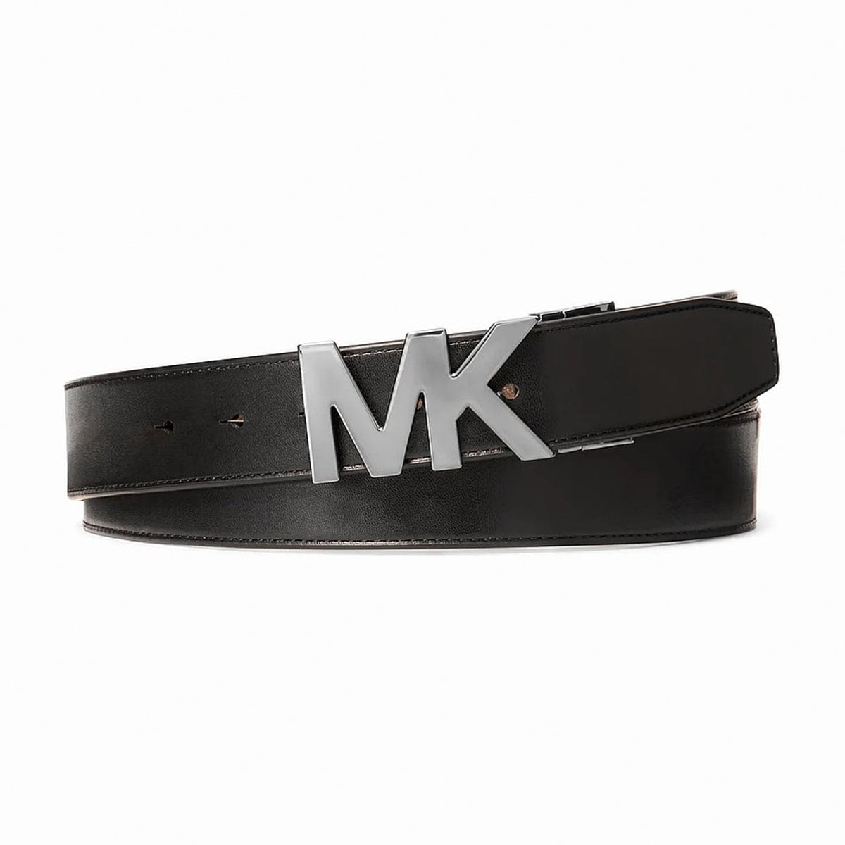 Michael Kors Signature Logo Wallet and Reversible Belt Gift Set - BROWN/BLACK