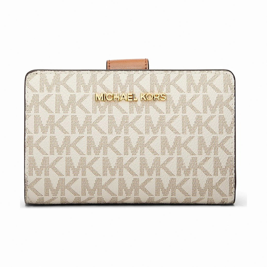 Michael Kors Medium Signature Logo Wallet - VANILLA