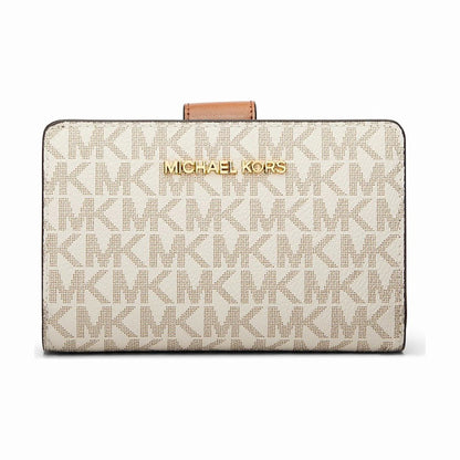 Michael Kors Medium Signature Logo Wallet - VANILLA