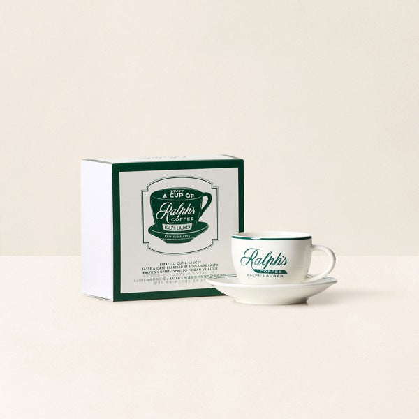 Ralph Lauren Home Ralph’s Coffee Espresso Cup & Saucer - Green And White