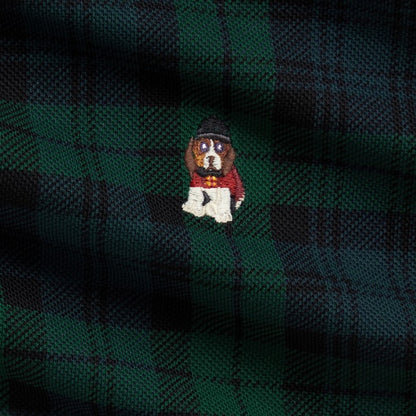 Ralph Lauren Baby Boy Dog-Embroidered Cotton Mesh Coverall - Blackwatch Tartan