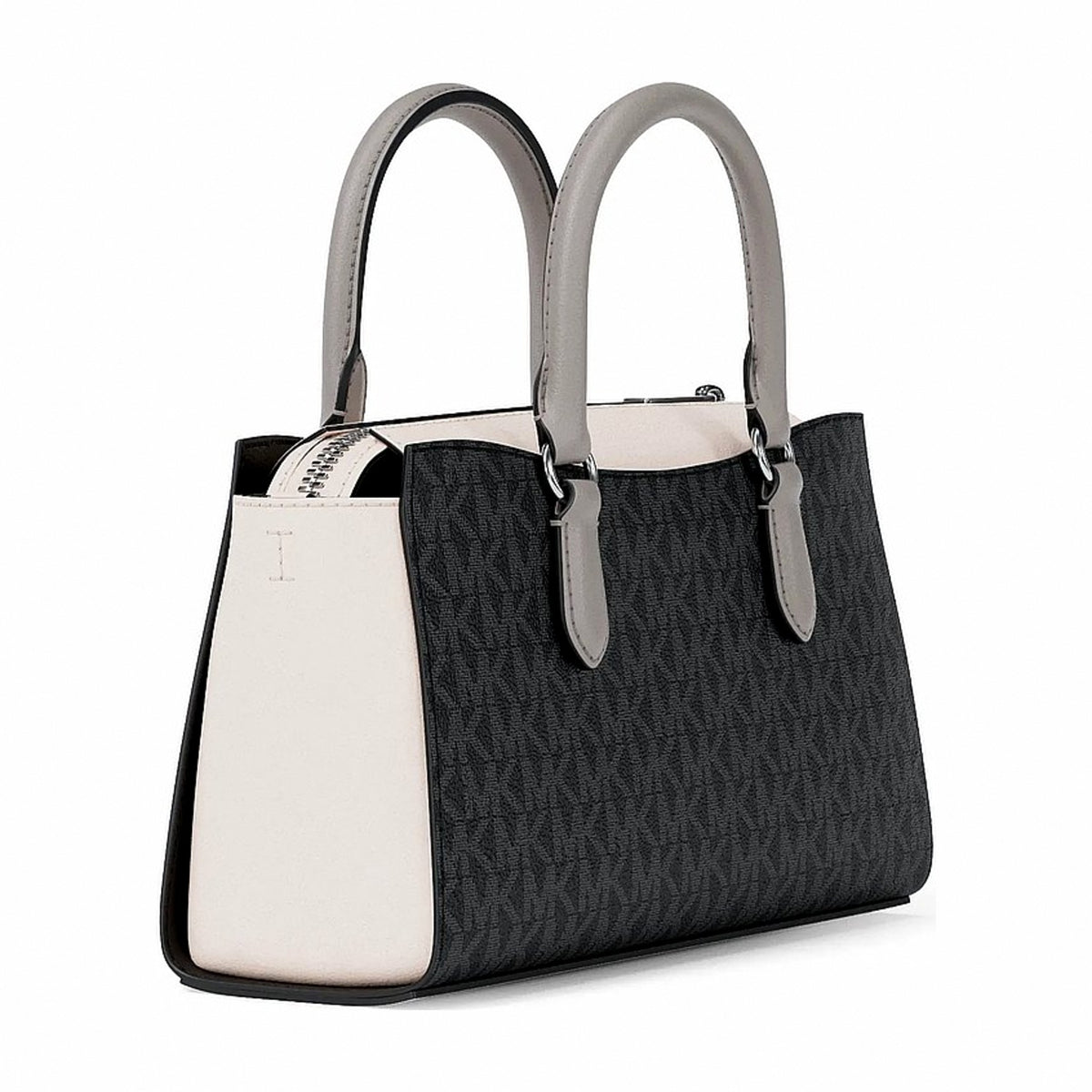 Michael Kors Arden Small Color-Block Signature Logo Messenger Bag - BLACK COMBO