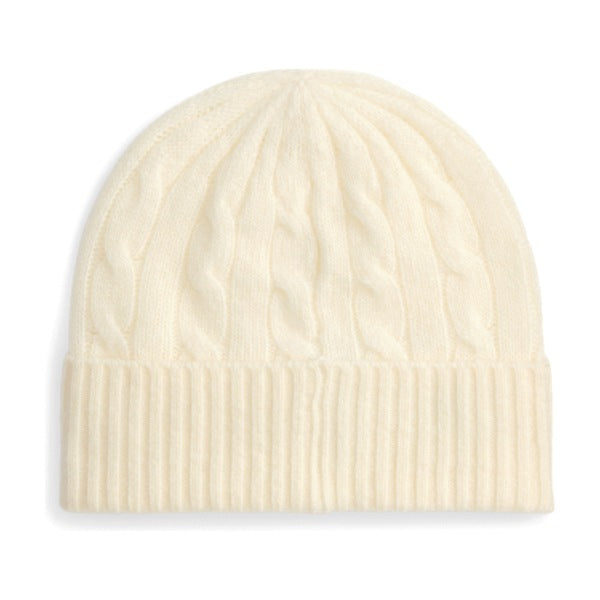 Polo Ralph Lauren Cable-Knit Wool-Cashmere Beanie - Cream