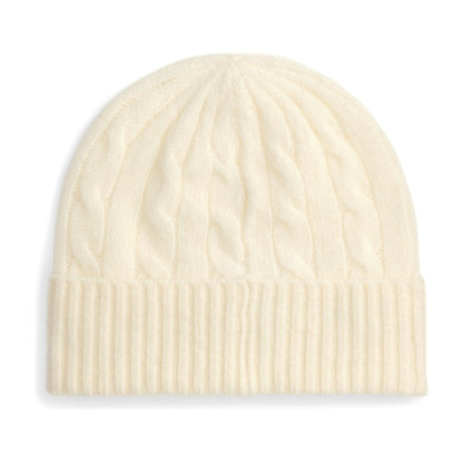 Polo Ralph Lauren Cable-Knit Wool-Cashmere Beanie - Cream