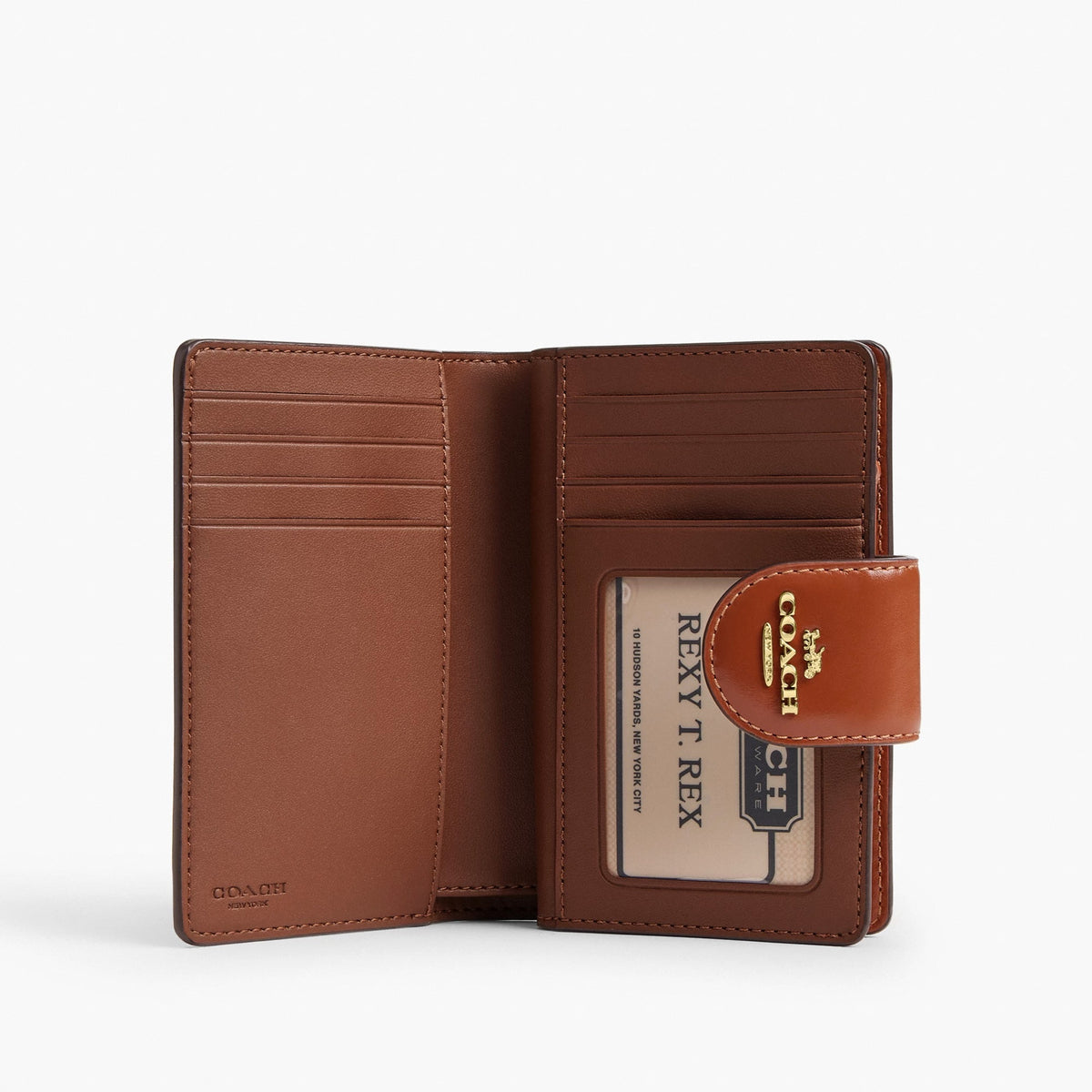Coach Medium Corner Zip Wallet - Gold/Cinnamon