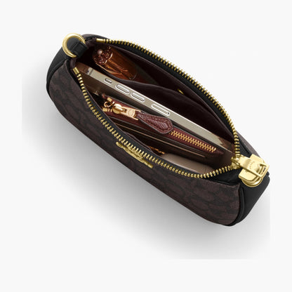 Coach Teri Mini Crossbody Bag In Signature Canvas - Gold/Walnut/Black