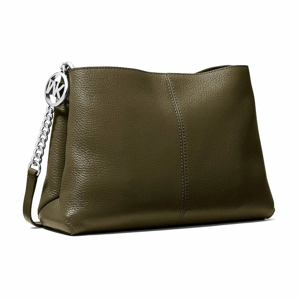 Michael Kors Christina Small Pebbled Leather Crossbody Bag - OLIVE
