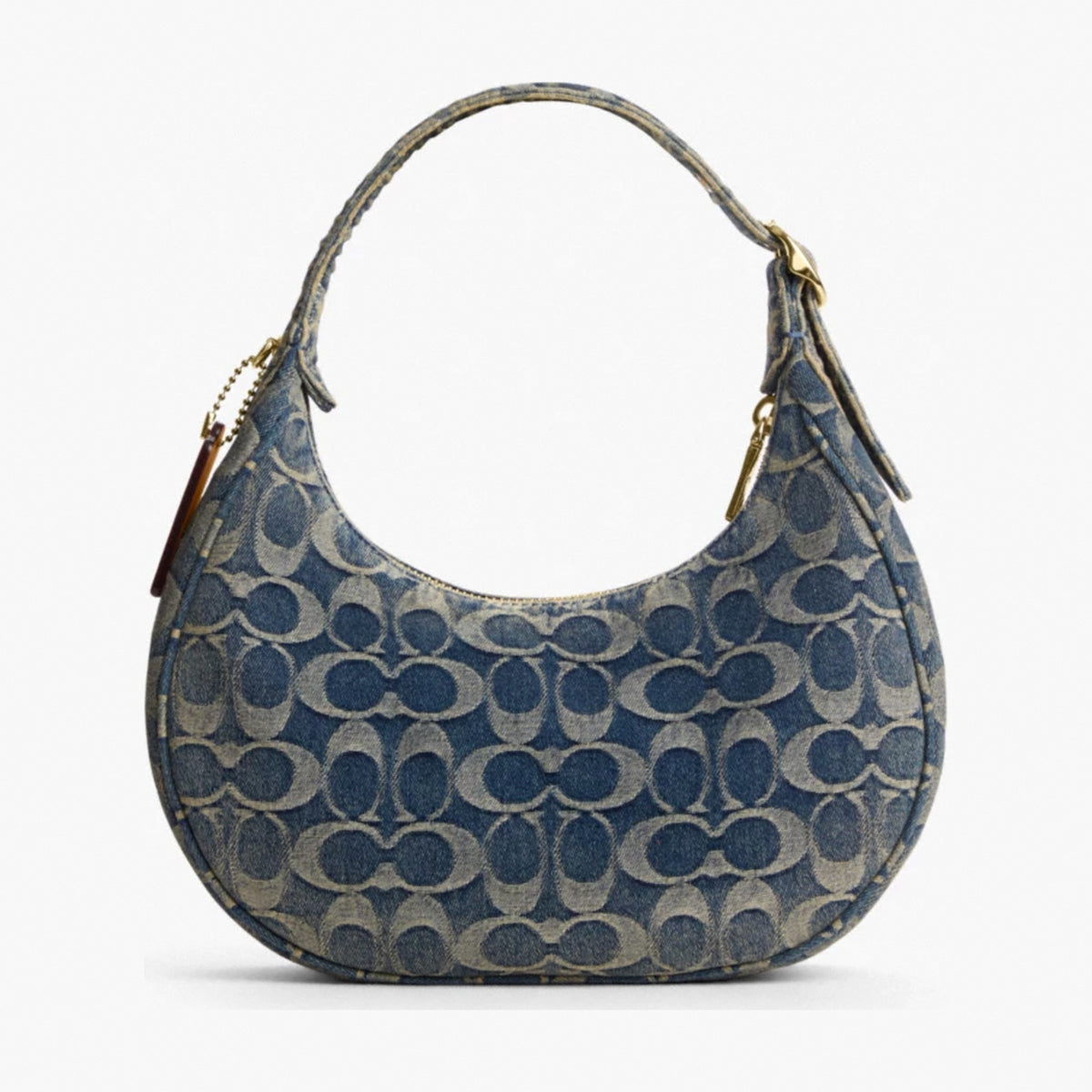 Coach Emily Shoulder Bag In Signature Regenerative Cotton Denim - Gold/Denim