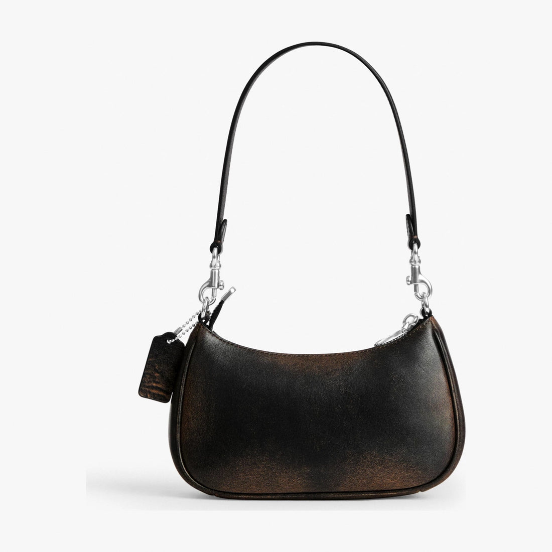 Coach Teri Mini Crossbody Bag In Loved Leather - Silver/Black Brown