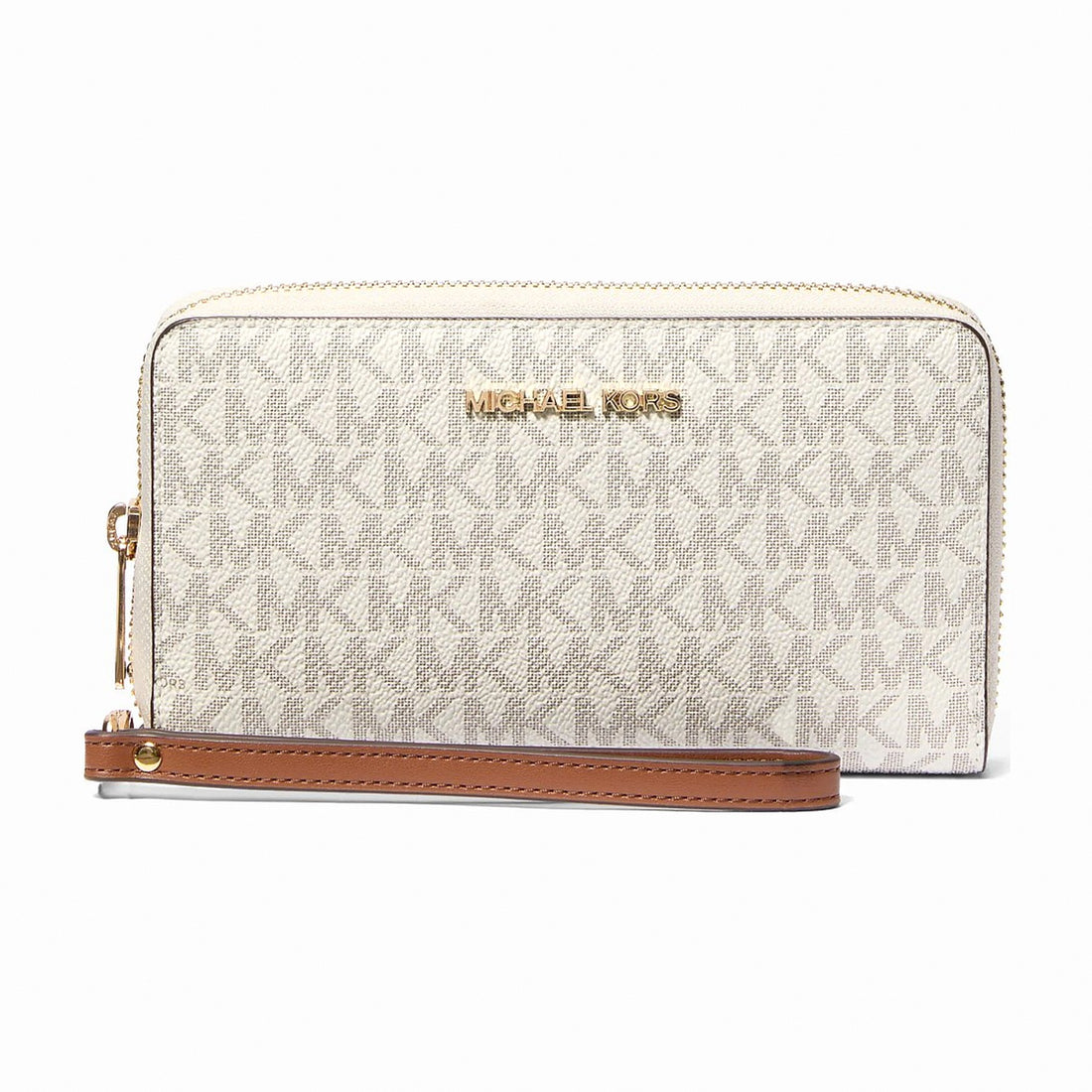 Michael Kors Jet Set Signature Logo Smartphone Wristlet - VANILLA