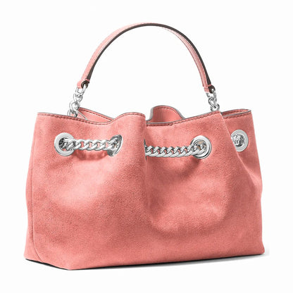 Michael Kors Mina Small Microsuede Crossbody Bag - SUNSET ROSE