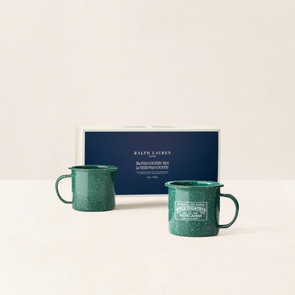 Ralph Lauren Home Polo Country Outdoor Mug Gift Set - Green/white