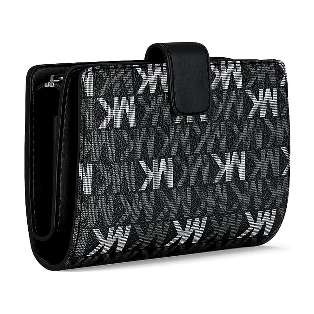 Michael Kors Jet Set Travel Medium Signature Logo Billfold Wallet - BLACK