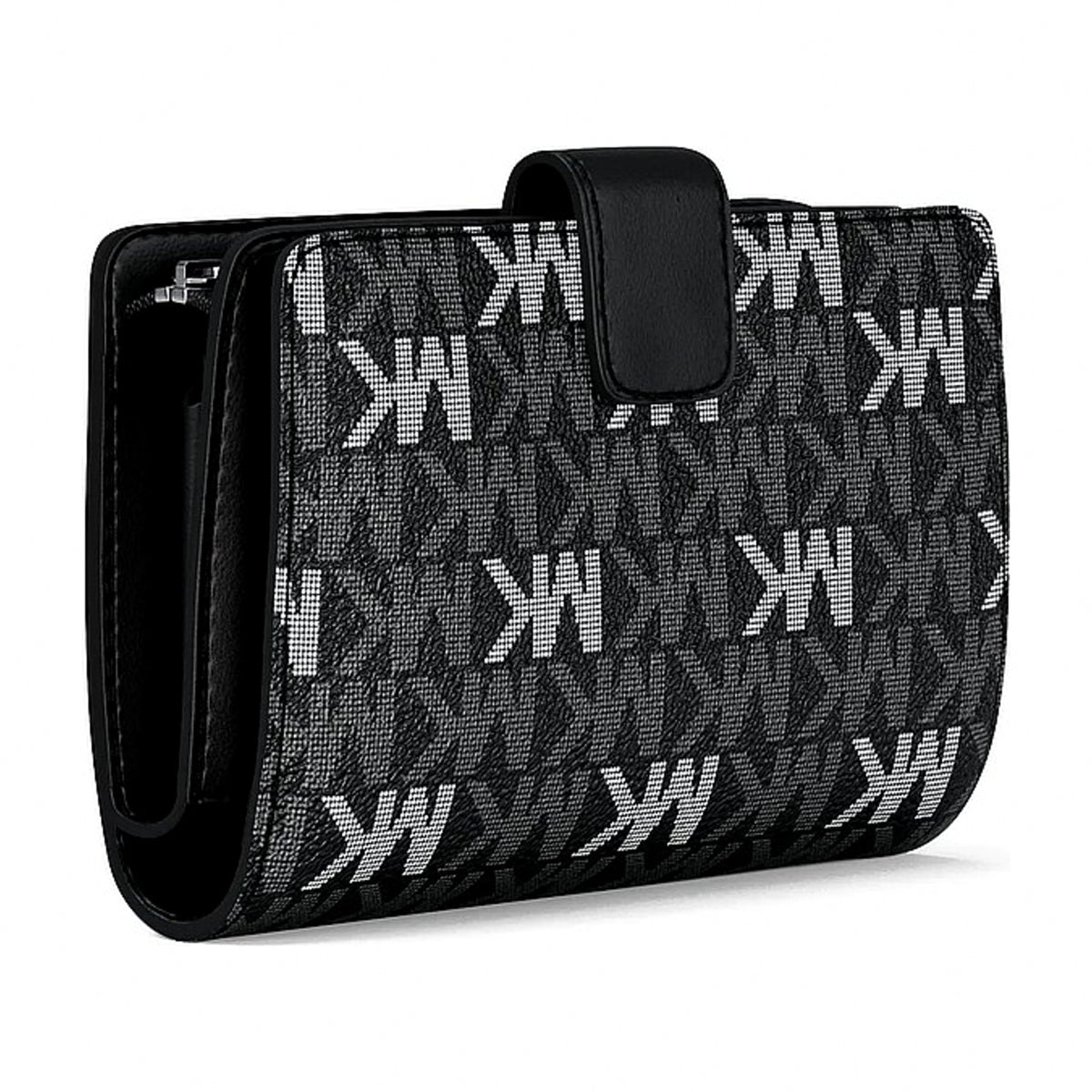 Michael Kors Jet Set Travel Medium Signature Logo Billfold Wallet - BLACK