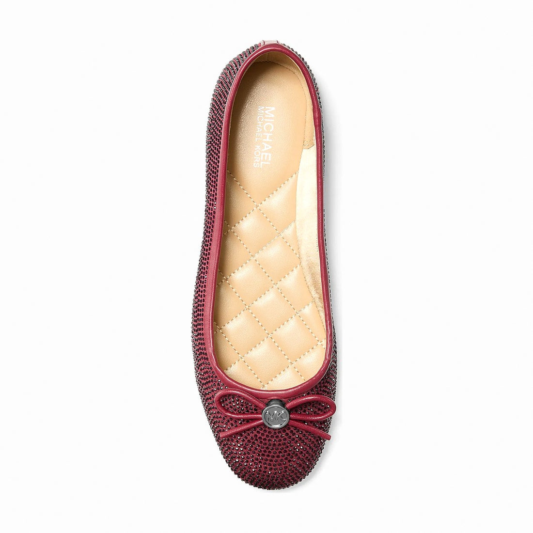 Michael Kors Savannah Embellished Ballet Flat - MAROON