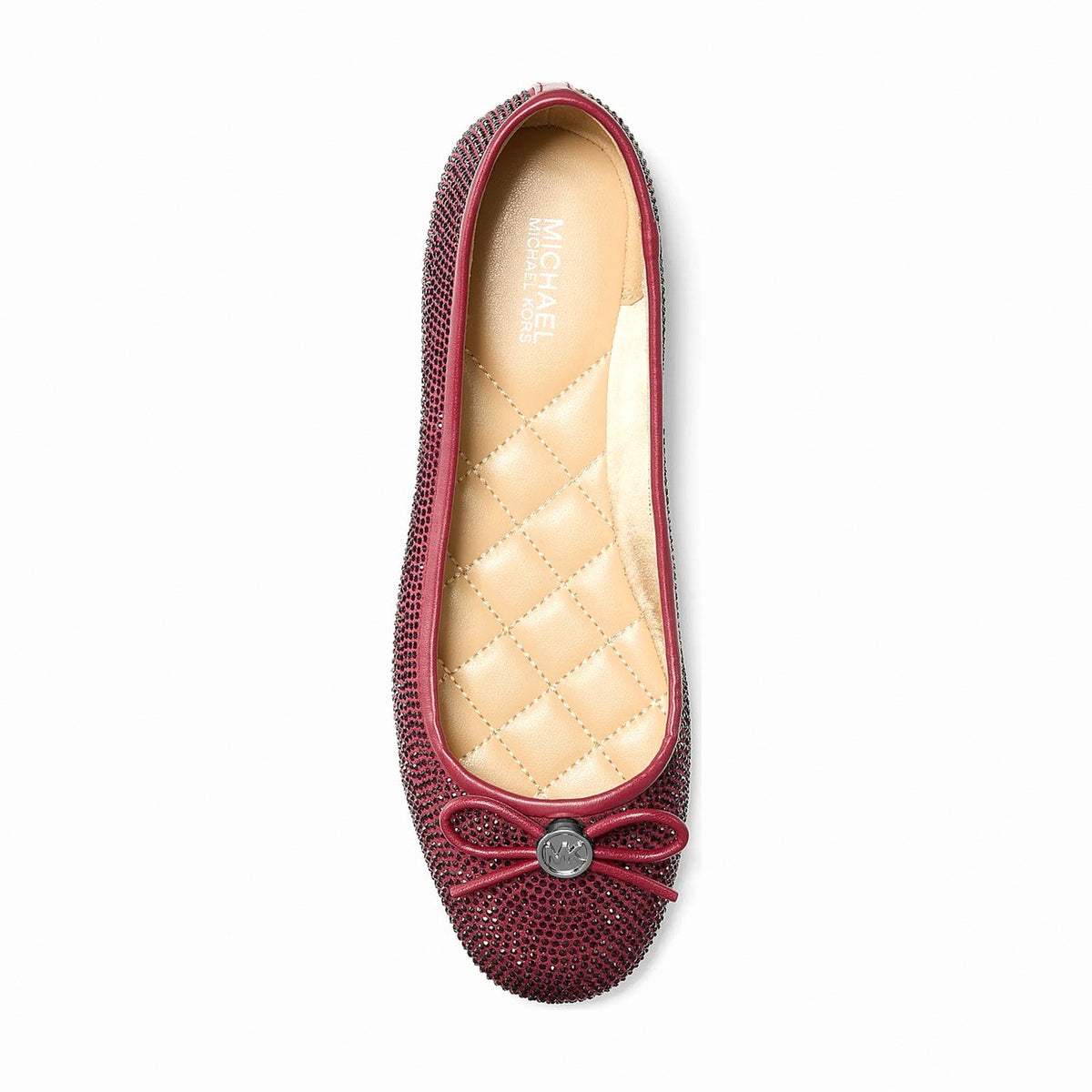 Michael Kors Savannah Embellished Ballet Flat - MAROON