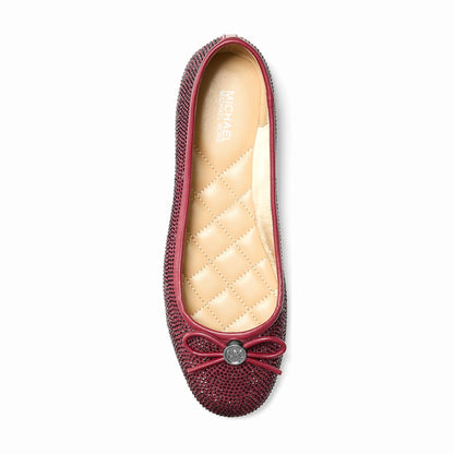 Michael Kors Savannah Embellished Ballet Flat - MAROON