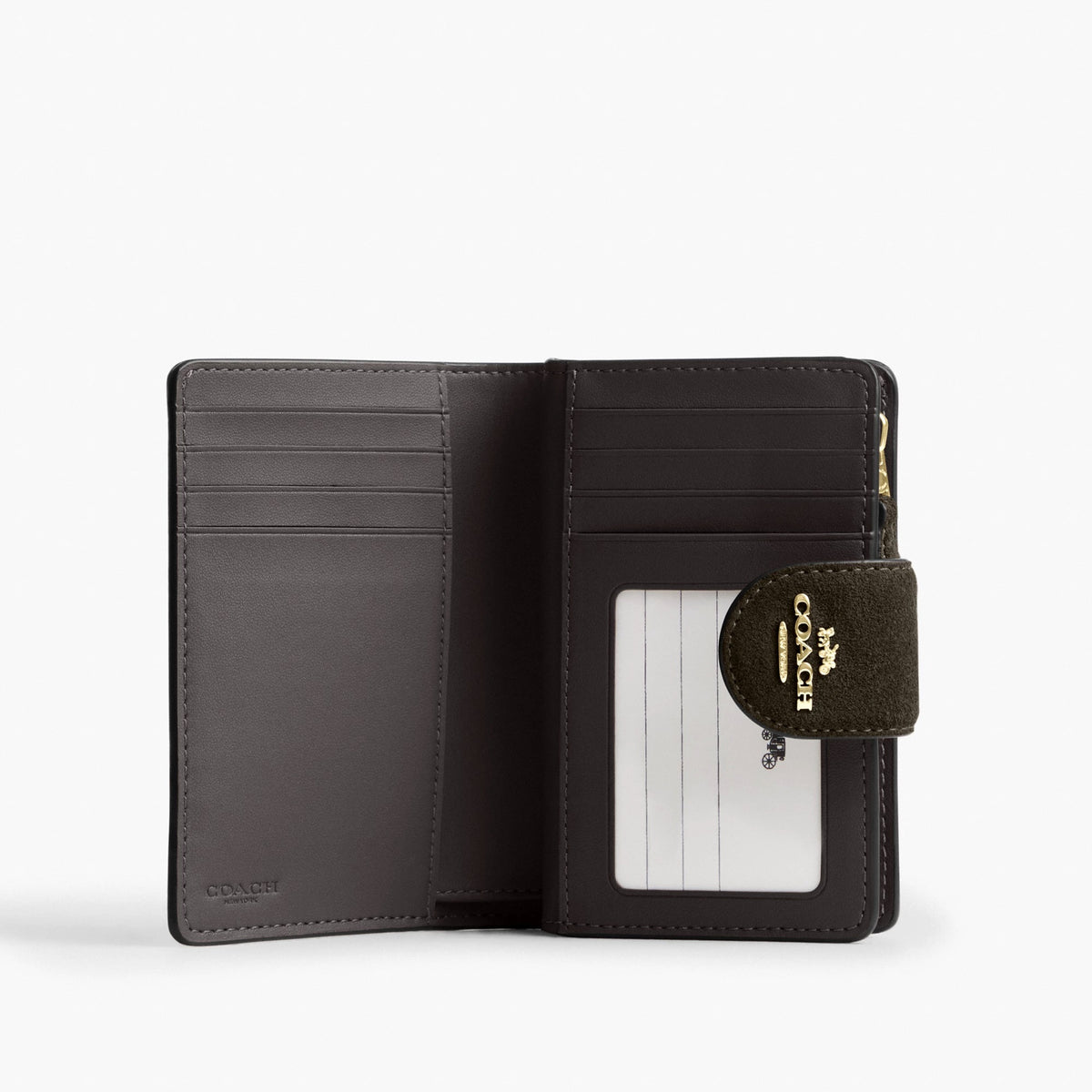 Coach Medium Corner Zip Wallet - Gold/Ebony