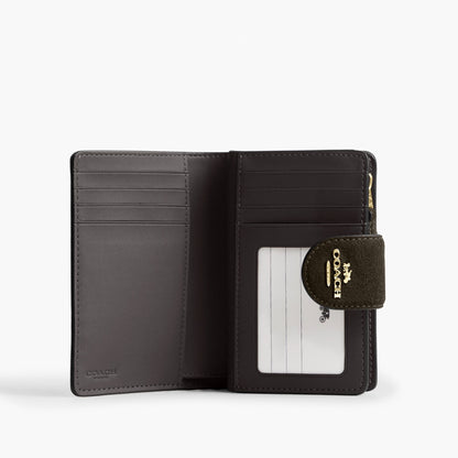 Coach Medium Corner Zip Wallet - Gold/Ebony